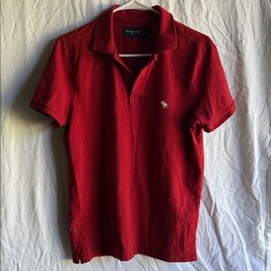 Abercrombie & Fitch Rich Red Polo Shirt